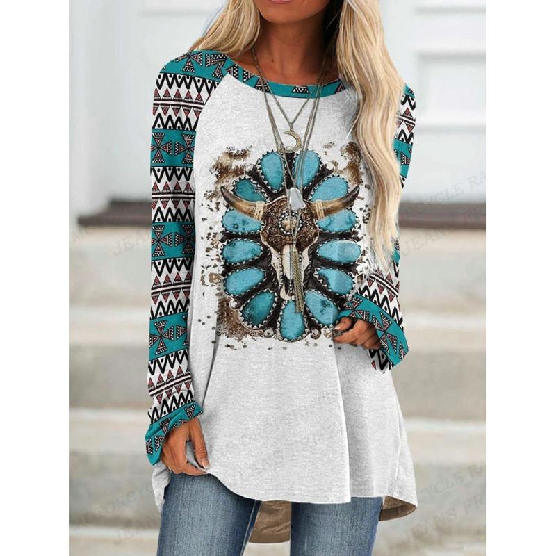 Осенне-зимняя модная женская футболка с длинными рукавами — фото 11