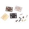50Pcs/Box Hinges + 200 Screws Iron Gold Silver Black Bronze 4 Holes Durable Furniture Hardware Mini Hinge Decor