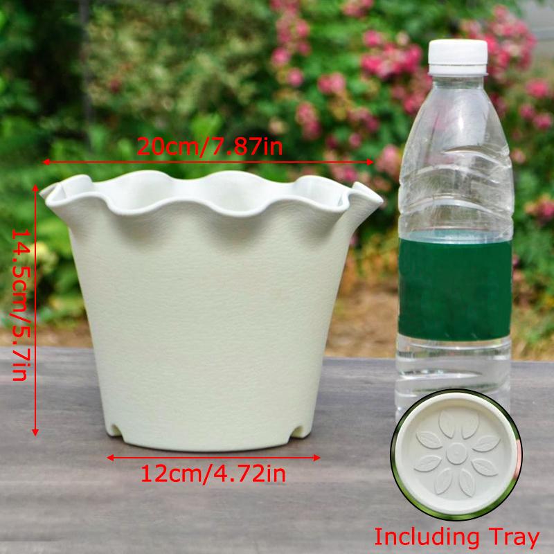 1PC Resin Not Easily Broken Elegant Flowers Durable Long-lasting Practical DIY Lotus Leaf Edge Flowerpot Living Room