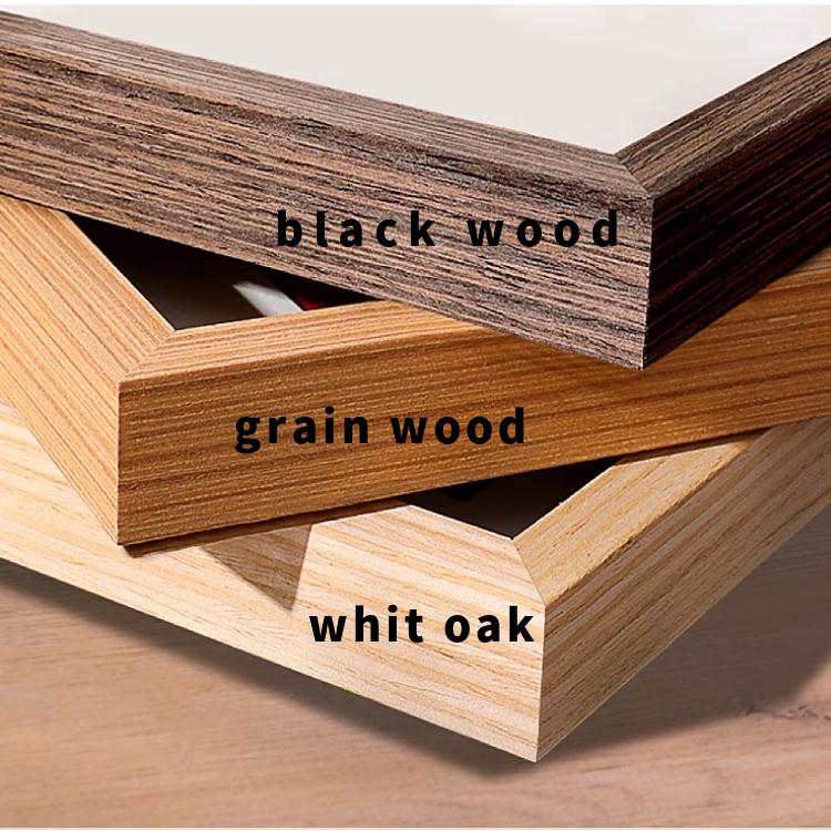 House Decor A3 A4 Oak Wood Photo Frame Tabletop Picture Wall Mounted Solid Black Walnut Certificate (as the picture,6 )