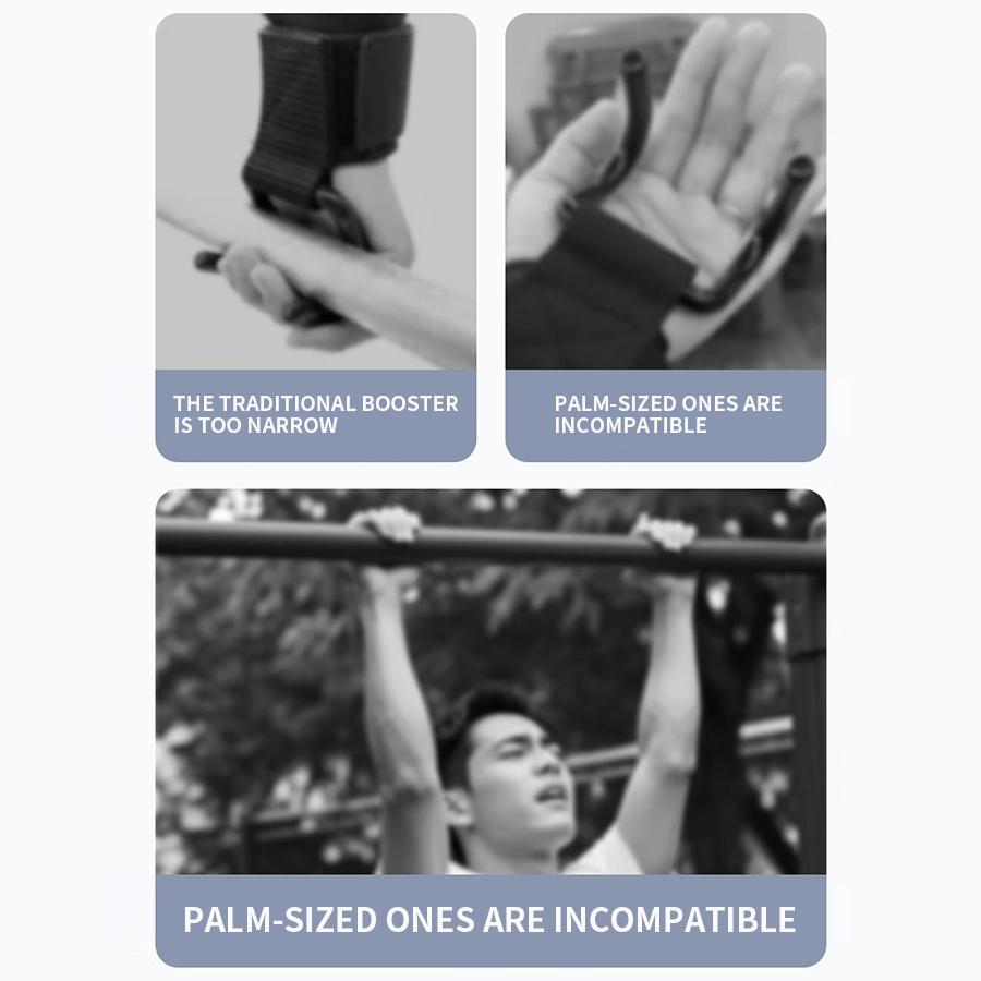 Ganci per Sollevamento Pesi con Impugnature e Cinghie da Polso per Allenamento in Palestra Powerlifting Ganci Robusti per Trazioni Impugnature Guanti Fitness 1