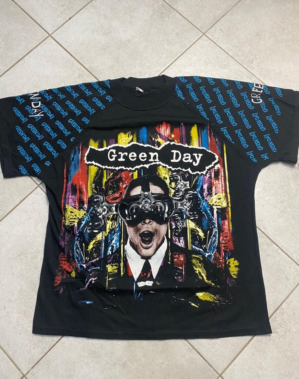 Очень редкая винтажная футболка Green Day Insomniac в стиле панк, 90-е, размер XL, черная, унисекс XXXL