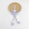 DIY Bag Pendant 1Pcs Handmade Butterfly Braided Rope Keychain Charm for Purse Decoration Customizable Accessory