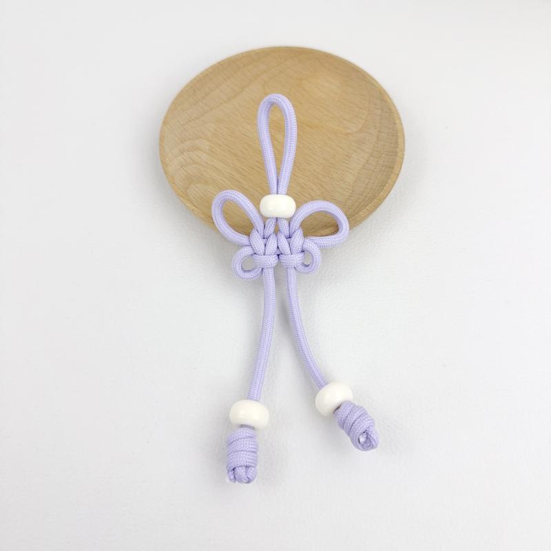 DIY Bag Pendant 1Pcs Handmade Butterfly Braided Rope Keychain Charm for Purse Decoration Customizable Accessory