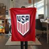 USA Fußball bedeckte Flanelldecke, weicher Überwurf für Schlafzimmer Sofa, waschbar, Fußballfanartikel, tolles Geschenk.