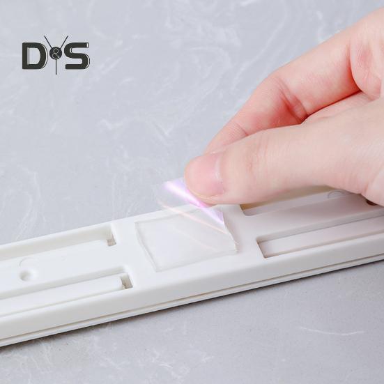2Pcs Drawer Storage Box Sliding Rail Self-adhesive Quiet Dresser Wardrobe Kitchen Cabinet Organizer Drawer Slide Pull-out Track
