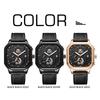 POEDAGAR Luxury Casual Men's Watch Fashion Sports Chronograph Leather Watches Waterproof Luminous Military Wristwatch Gift