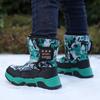 Cross-border Children's Snow Boots Medium and Older Children's Winter Velvet Cotton Shoes Multi-color  High-top Large Cotton Children's Boots