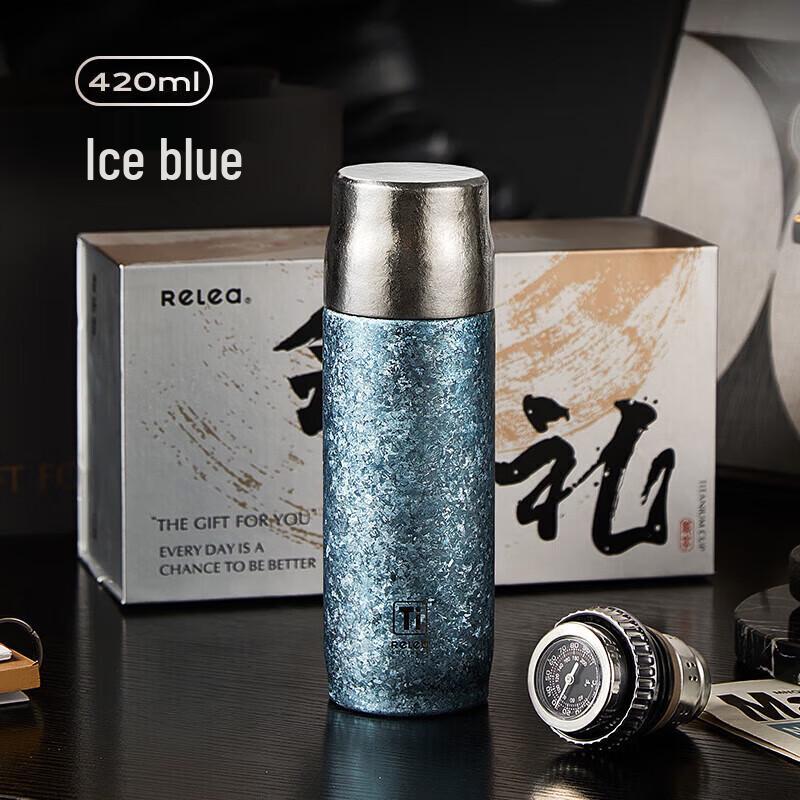 RELEA Pure Titanium Insulated Tea Cup with Temperature Display