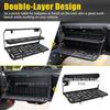 Wrangler JL 18+ Tailgate Rack: Double Layer Folding Metal Table for Modifications
