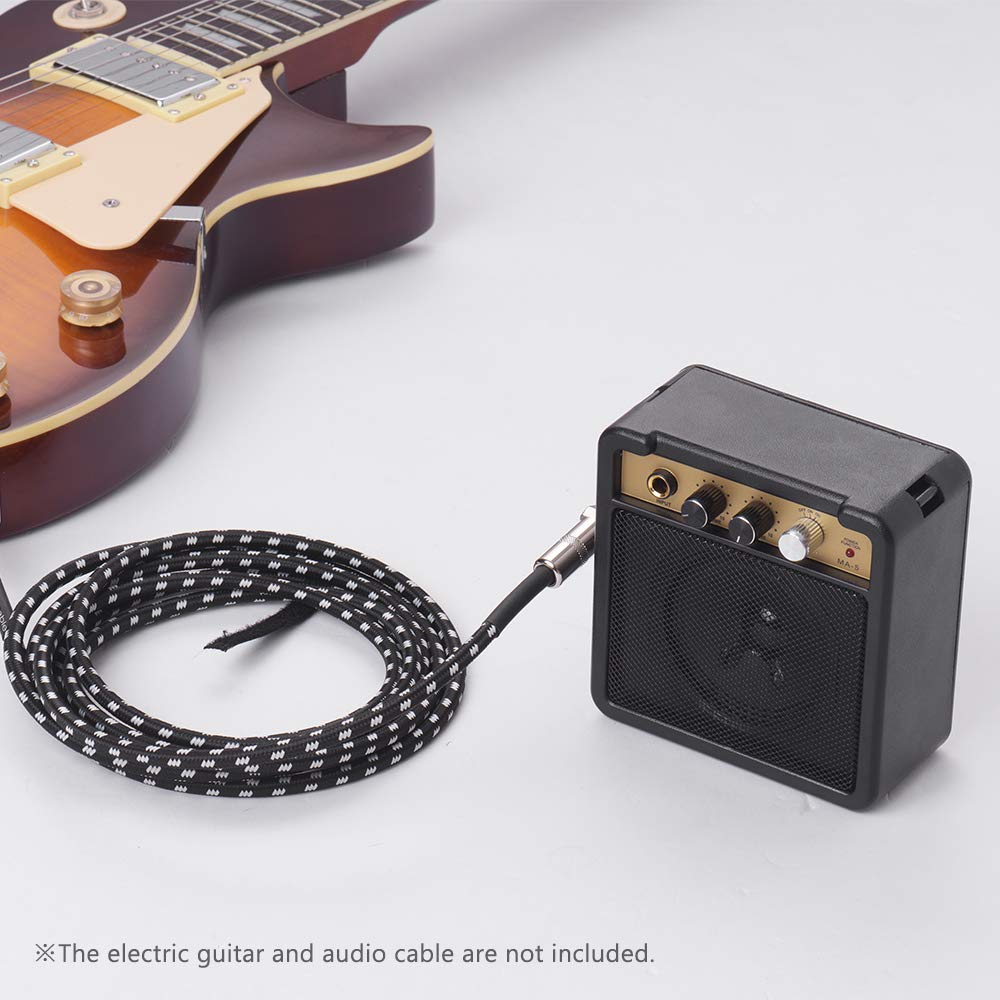 Btuty Mini Guitar Amplifier Amplifier Speaker Input Inch Headphone Output Support Volume Tone Adjustment Overdrive 1W, 6.35mm 1/4