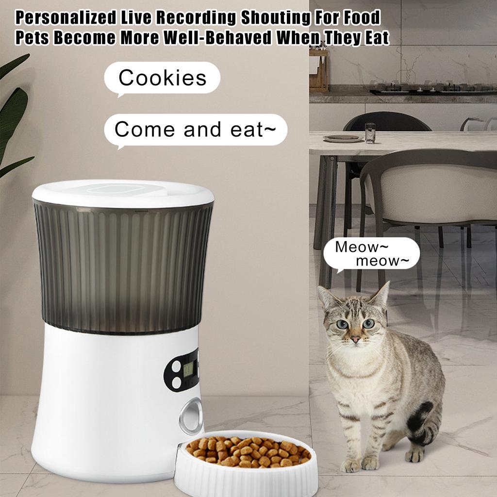 Hrănitor automat pentru animale de companie Dispozitiv de hrănire programabil cu temporizare Hrănitor inteligent pentru animale de companie Video/Activat WiFi