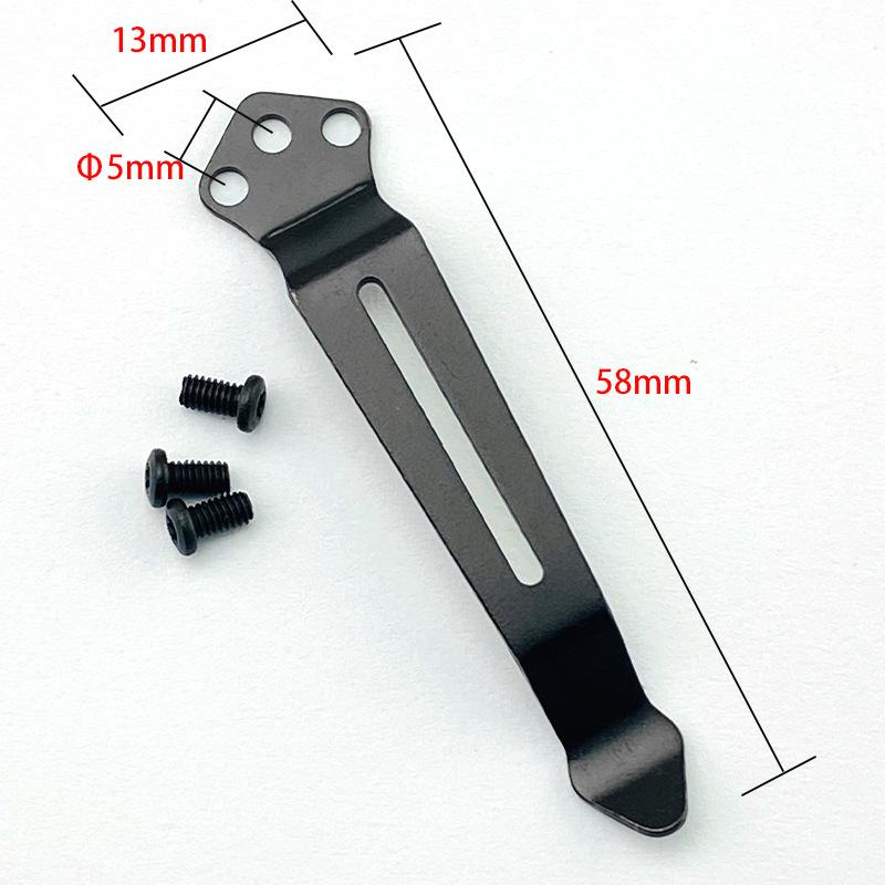 Stainless Steel Back Clip for DIY Folding Pocket Knife Tool DIY Accessories Back Clip Custom Folding Knife Back Clip Holder