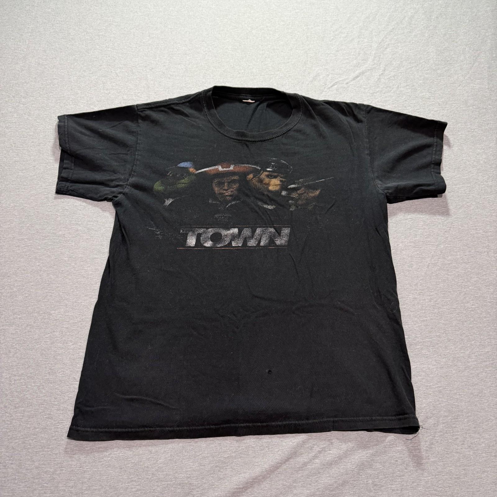 The Town Movie T Shirt Men s Medium Graphic Print Logo Lounge Black Tee XXXL