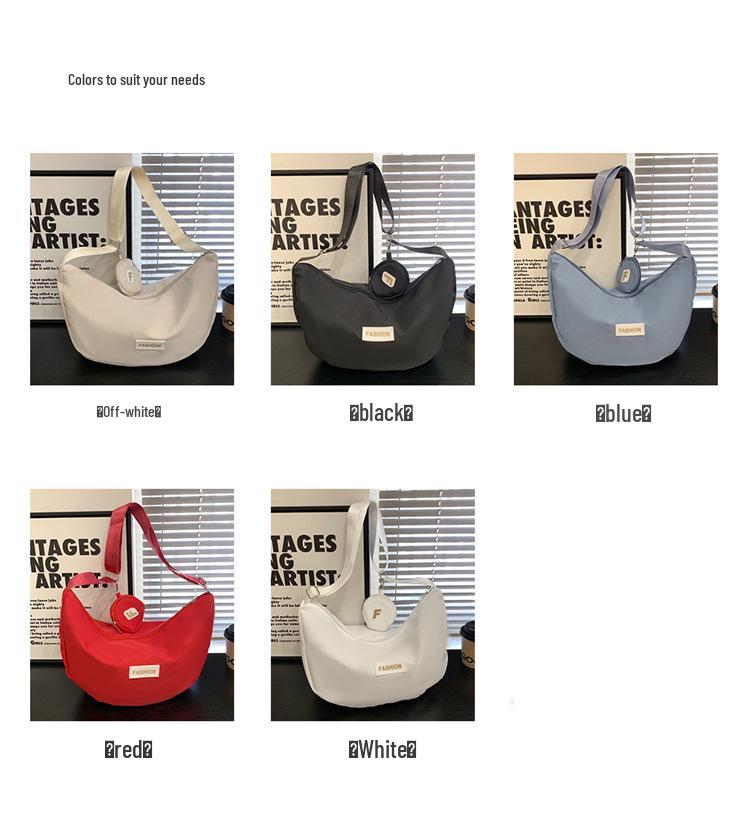 2025 Autumn Solid Color Lightweight Women's Oxford Crossbody Backpack - Large Capacity Zipper Shoulder Bag