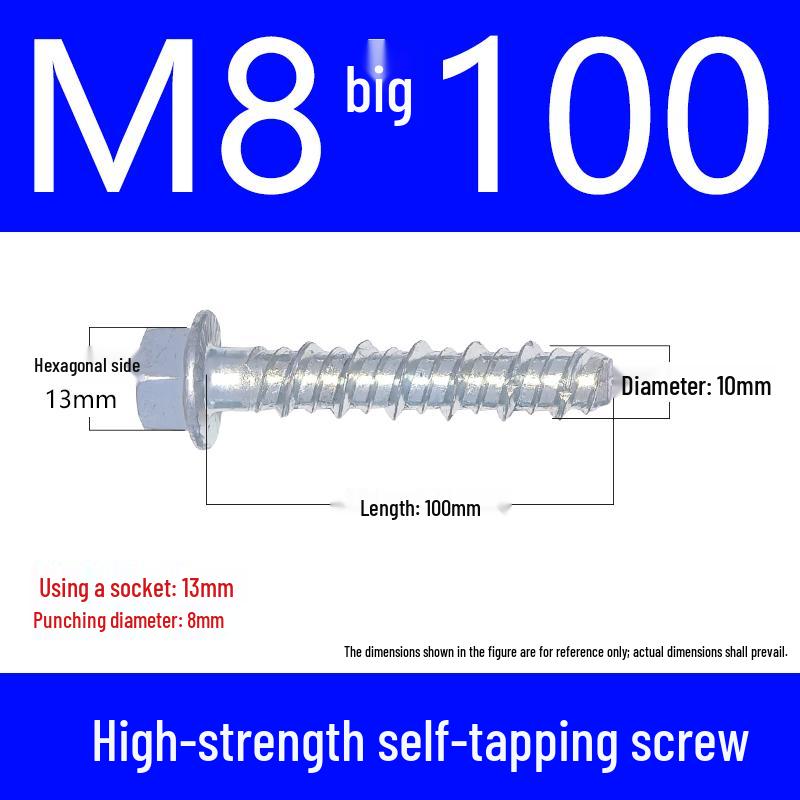 High-Strength Self-Drilling Concrete Anchor Bolt with Self-Anchoring Point and Special Cutting Head