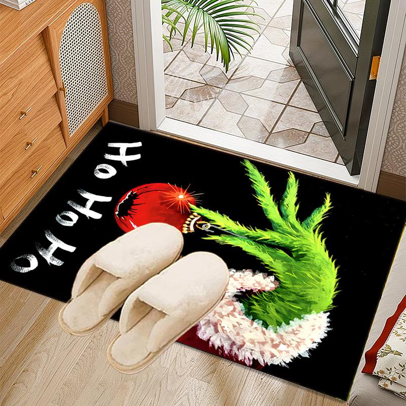 Grin-ch's Festive Adventure Rug Office Carpet Non-Slip Mat, Chair Rug Floor Covering for Gaming, Bedroom, Living Room , Home Decor Christmas Gift
