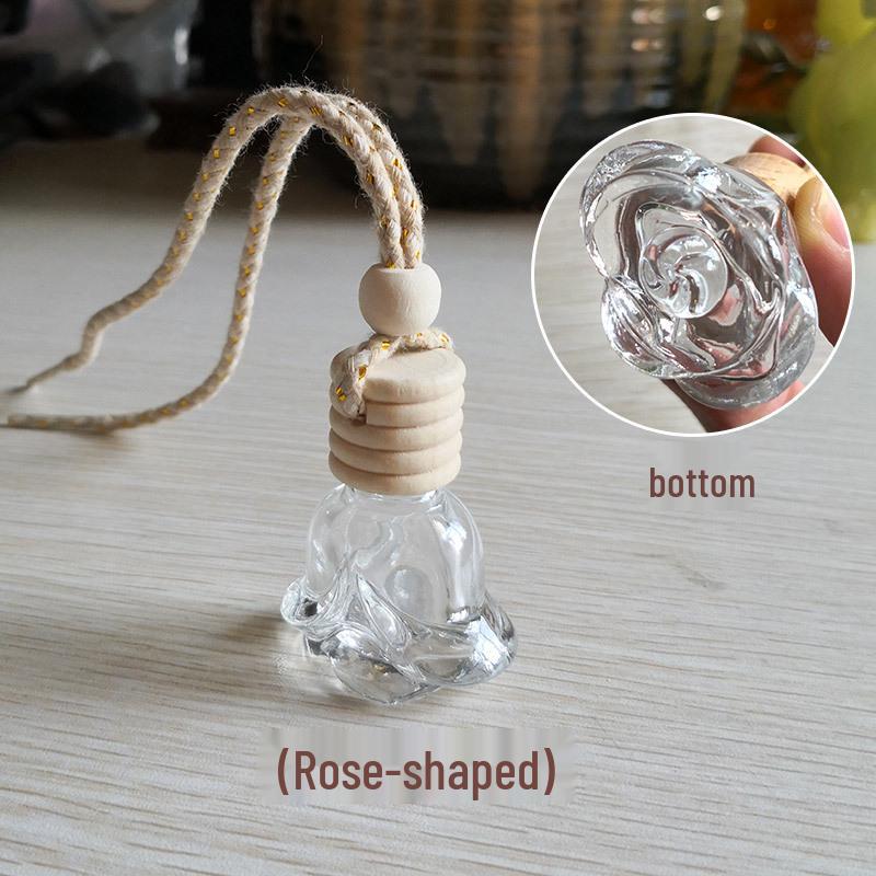 Rectangular Car Pendant Air Freshener Refillable Essential Oil Bottle