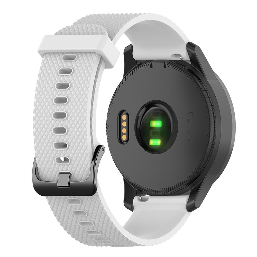 

22mm Textured Soft Silicone Strap Watch Band Replacement for Garmin Vivoactive 4 Grey