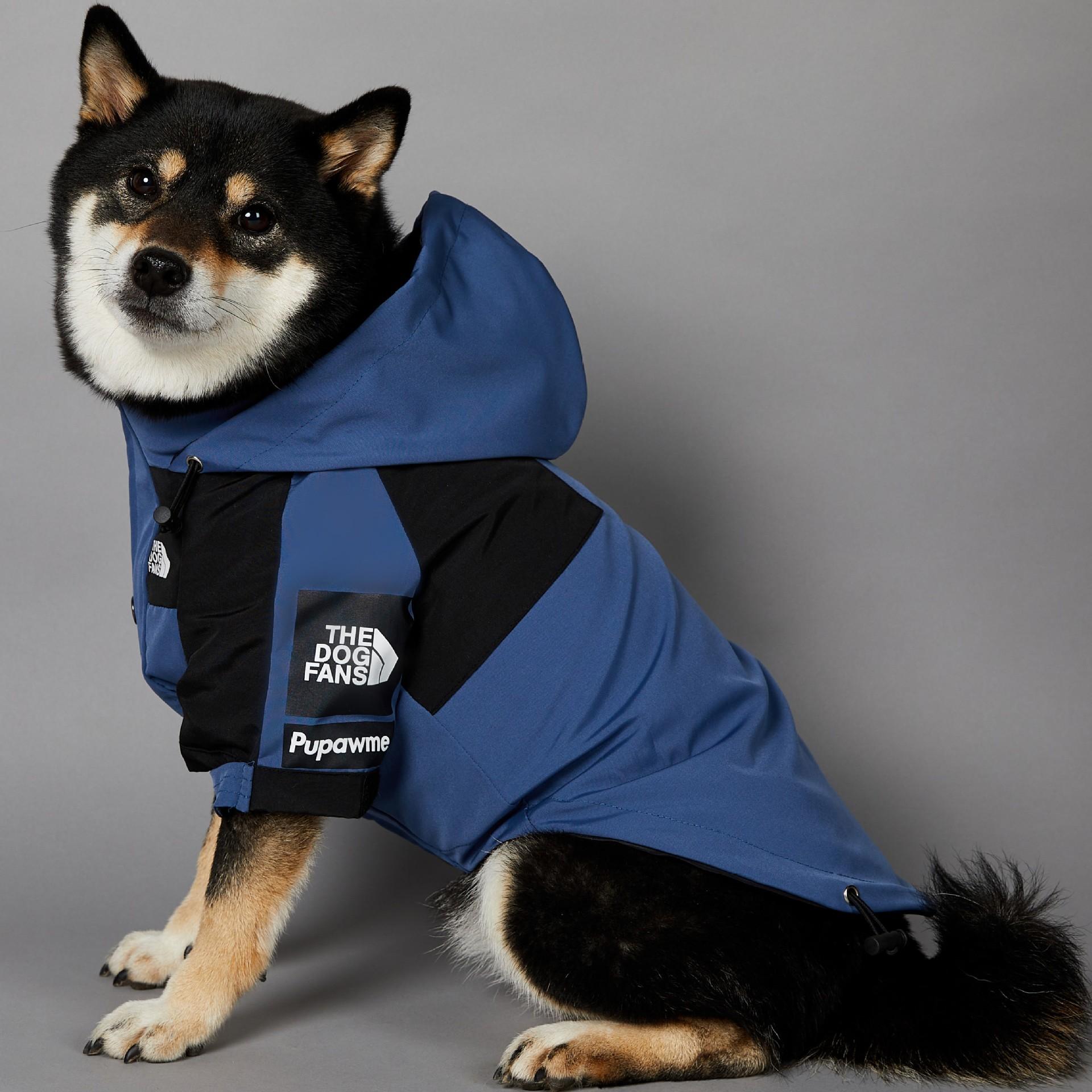 Windproof Rainproof Dog Coat American Denim