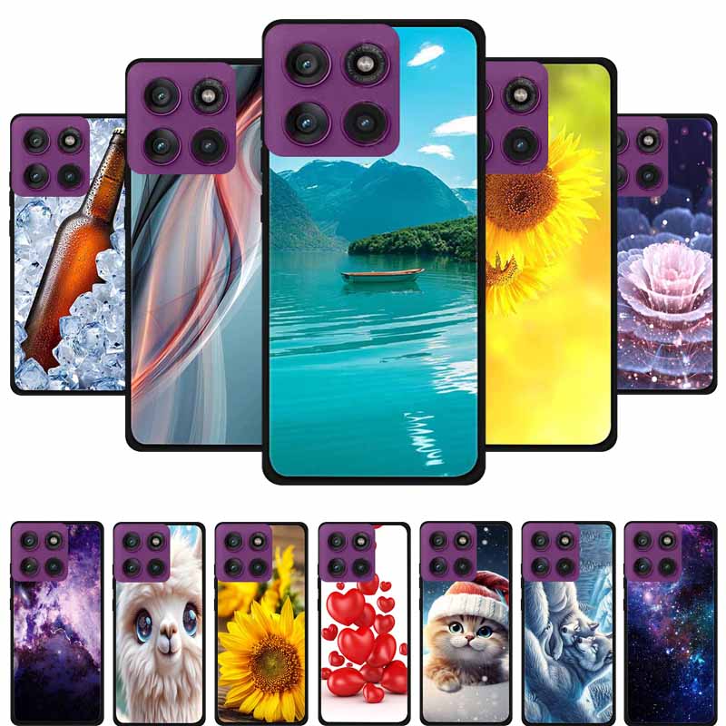 6.7" For Motorola Edge 60 Pro 5G Case Coque Shockproof Black Silicone TPU Soft Back Cover For Motorola Edge 60Pro Phone Case Bag