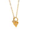 European and American Love Devil's Eye Diamond Necklace K Plated Real Gold Retro Collarbone Chain Light Luxury Eye Necklace