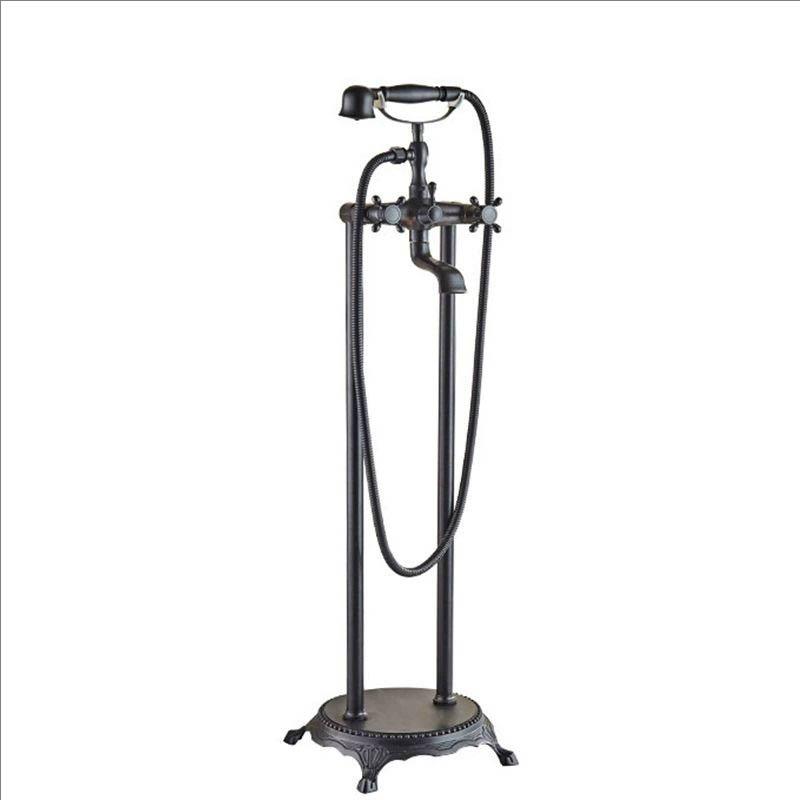 Brass Floor Standing Bathtub Shower Faucet Swivel Spout Bathroom shower faucet Mixers Taps Standing Bathtub Faucet