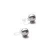 Resin Pearl Grand Choice of Brand Warranty Silver [VOTRE COUTURE] Earrings, Premium, Colors, Pearls, Hypoallergenic, 3-Year (10mm, Gray)