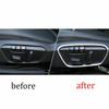 Fit For BMW X1 F48 2016-2022 ABS Silver Seat Button Handle Frame Cover Trim 2PCS