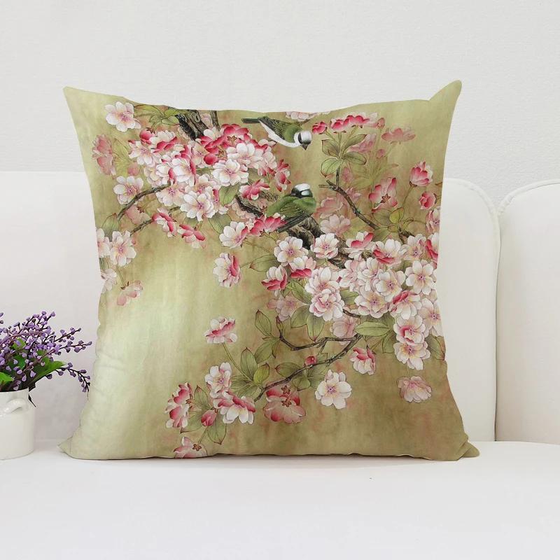 Japanische Kirschblüten Kissenbezüge für Kissen 45x45 Kissenbezug für Kissen Heimdekoration 45x45 Kissenbezüge Kissenbezug
