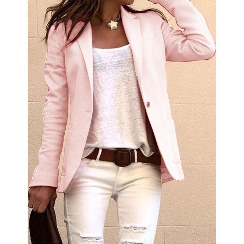 Women's Candy Color Slim Fit Long Sleeve Casual Blazer - Flattering Business Jacket 2026
