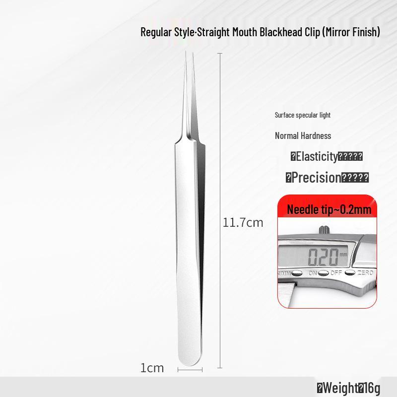 Stainless Steel Ultra-Sharp Blackhead & Acne Extractor Tweezers Set