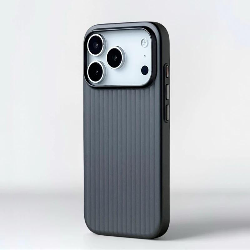 

Plating 3D Stylish Luggage Stripes For Magsafe Phone Cases For IPhone 17 16 15 14 Pro Max Shockproof Wireless Charge Matte Cover iPhone 15 Pro