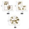 3 Ginkgo Leaf Sculpture Wall Hanging Leaves Shape Crafts Decoration for Study Room Coffee Decor