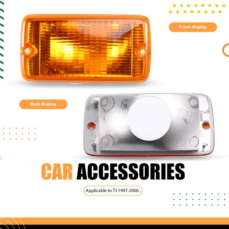 L10A Side Door Mirror Turn Signal Lam 2Pcs Amber Lens Front Turn Signal Light Housings Front Bumper Turn Signal Light жёлтый