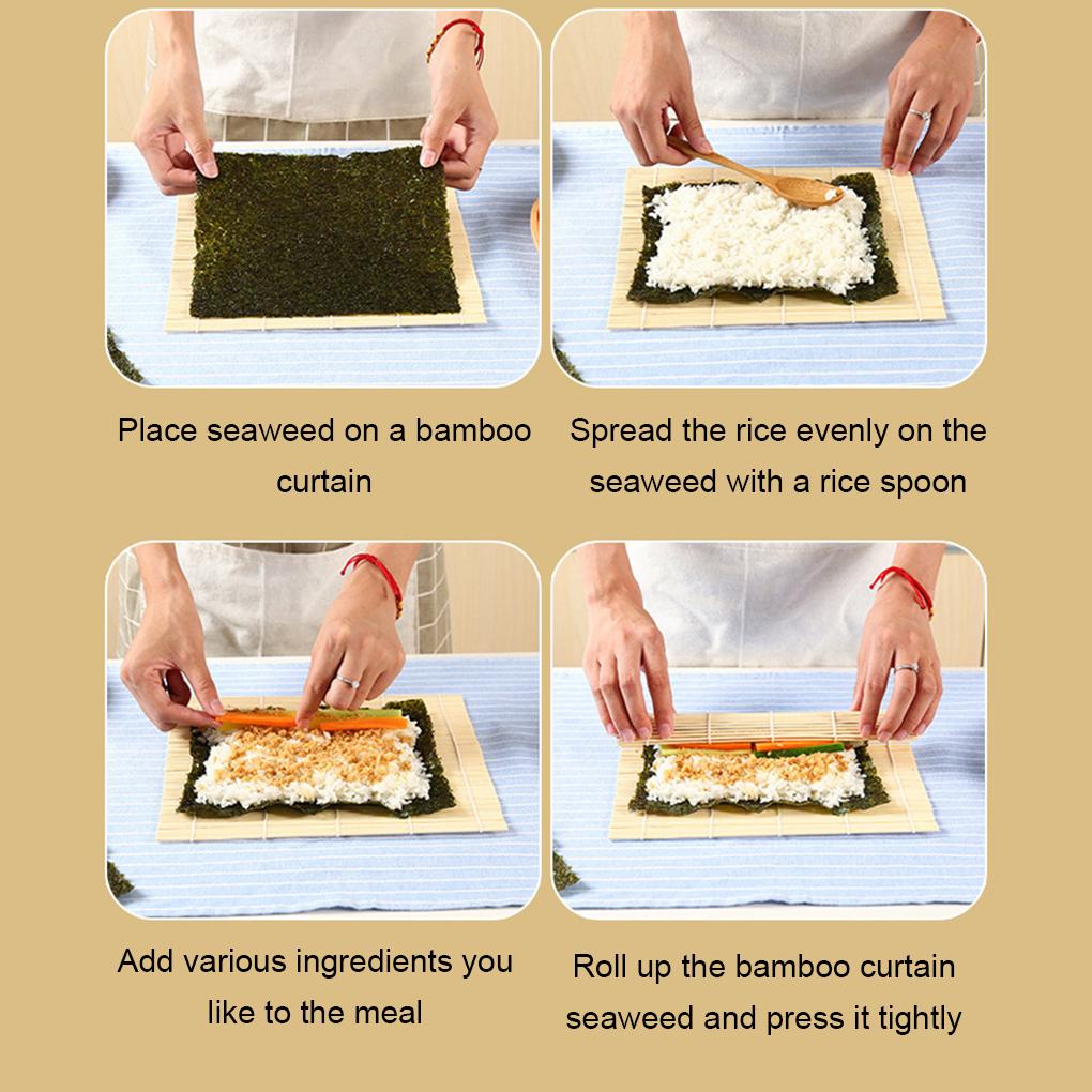 Sushi Maker - Convenient And Durable Bamboo Rolling Tools Sushi Rolling Roller Mat Lightweight Natural Bamboo Easy To