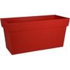 EDA Jardinière avec roulettes Toscane - 79 x 35 x H 39 cm - 74 L - Rouge rubis