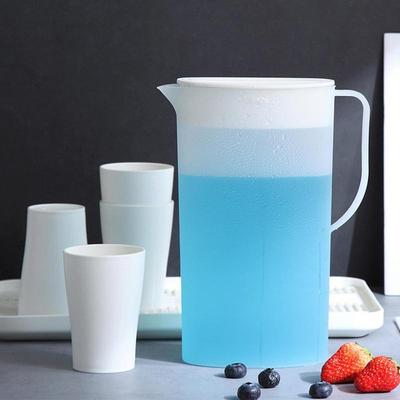 Juice Pitcher for Parties Household Large Lemonade Kettle with Lid Lemonade Container Kettle for Milk V Shaped Cold Kettle