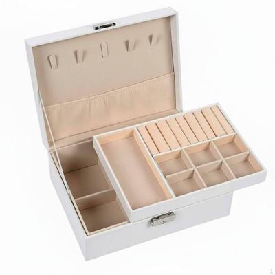Jewelry Box Elegant Design Storage Case Portable Large Capacity Accessory for Women,