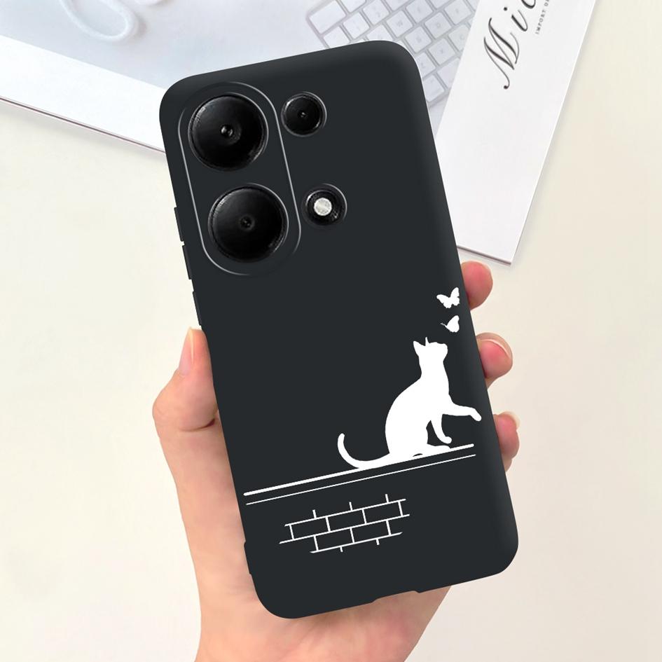 For Xiaomi Redmi Note 13 Pro 4G 2024 Case Cute Love Heart Cactus Soft Matte TPU Cover For Xiaomi Poco M6 Pro 4G Note13 Pro Coque