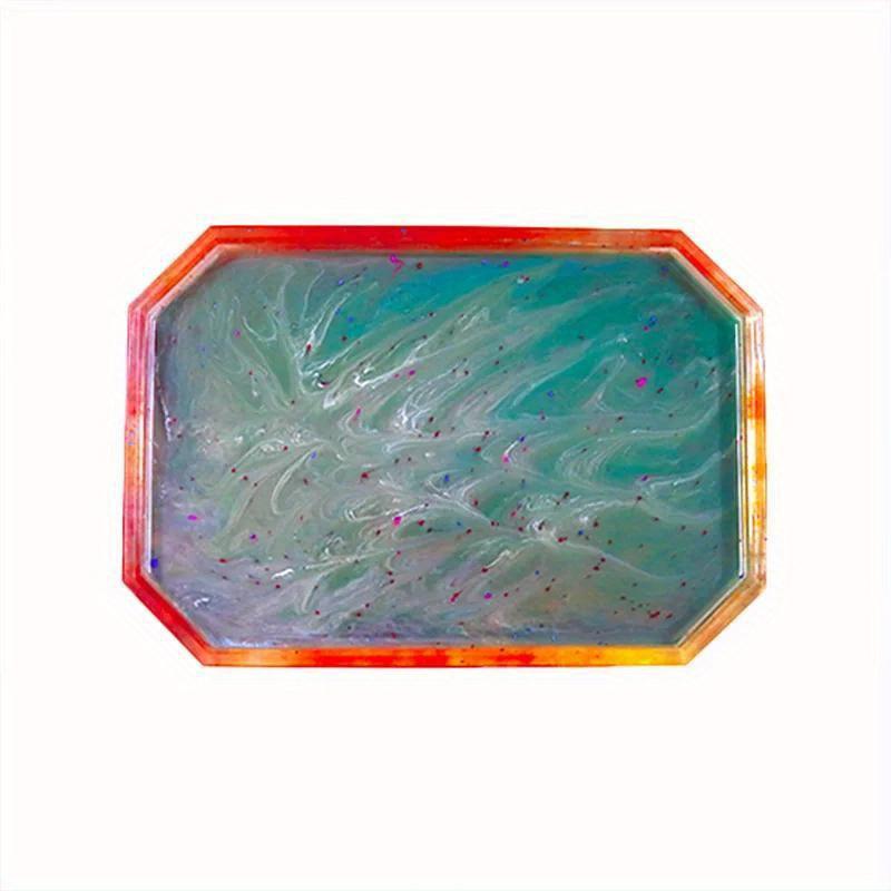 Aufbewahrungstablett-Silikonform, achteckige Form, Quincunx-Tablett, Schale, Gel-Epoxidharz-Formen für Blumentopf-Basis, Basteln, DIY-Gipsformen