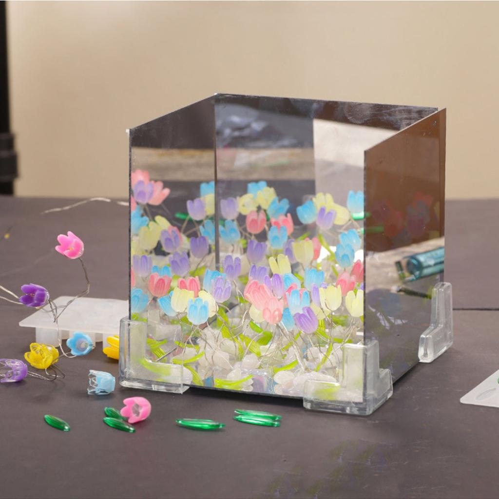 Tulips Night Light Silicone Mold Set Flower and Leaf Shaped Lamps Crafting Mould Nightlight Epoxy Mould Jewelry Supplies