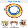 Refrigerant Charging Hose with Ball Valves HVAC Hoses 1/4 SAE 600PSI Fit for  Coolant Adding and Air Condition Maintenance