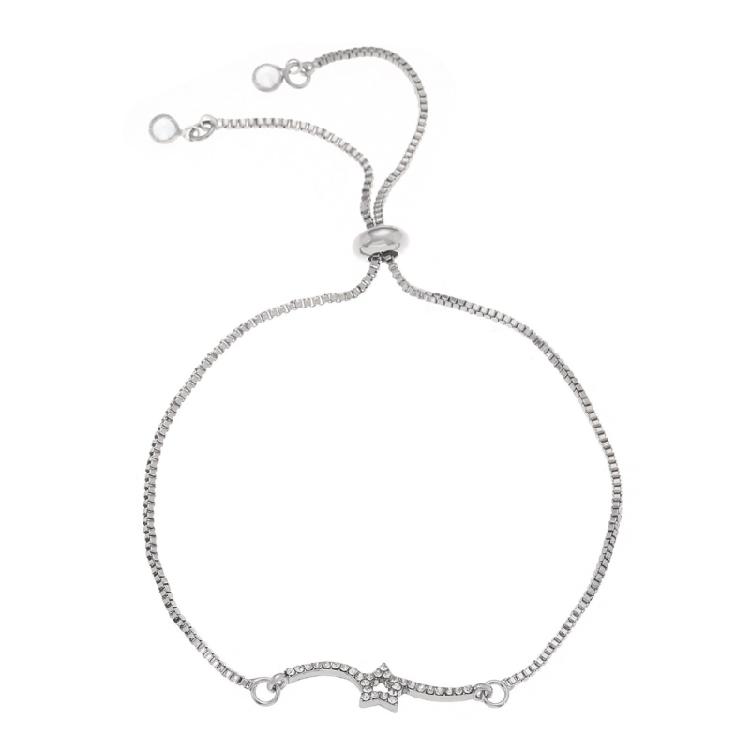Women s Waterproof Star Pendant Bracelet with Zircon Chain 18K Gold Plated Sturdy Copper Materials Stylish Outfiuts