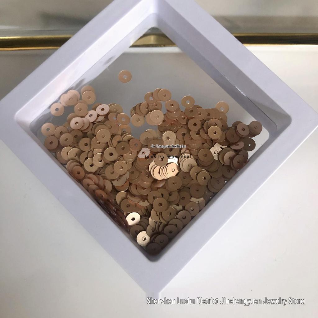 4mm mittelloch bunte Pailletten für DIY-Bastelarbeiten und Bekleidungszubehör