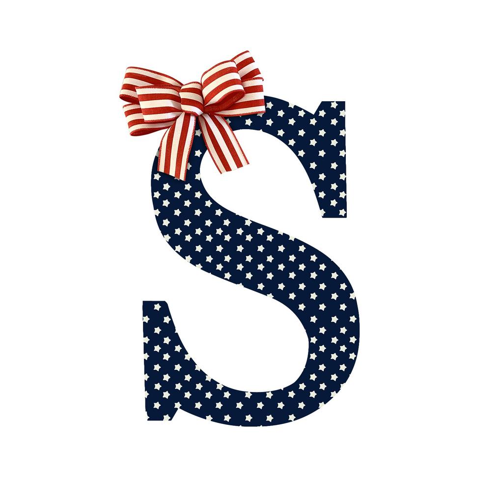 26 Letter House Sign 4th Independence Day Wooden House Sign Decoration