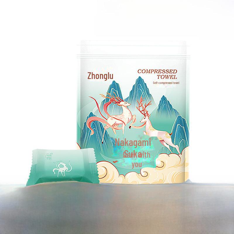 Portable Compressed Disposable Cotton Bath Towel, 70x140cm, Thick and Foldable for Travel and Hotel Use