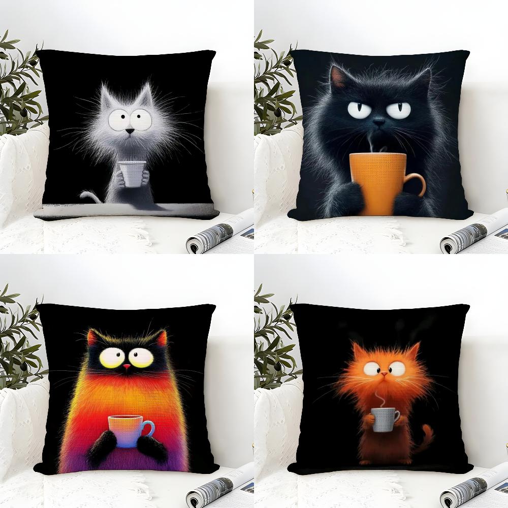 4-Pack Contemporary Style Pillow Case Linen Cushion Covers For Decorative Sofa Home Pillows Case Car Chair Pillows Cases