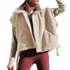 Women's Warm Fuzzy Lamb Wool Sleeveless Vest Outerwear Casual Fashion Vest For Ladies