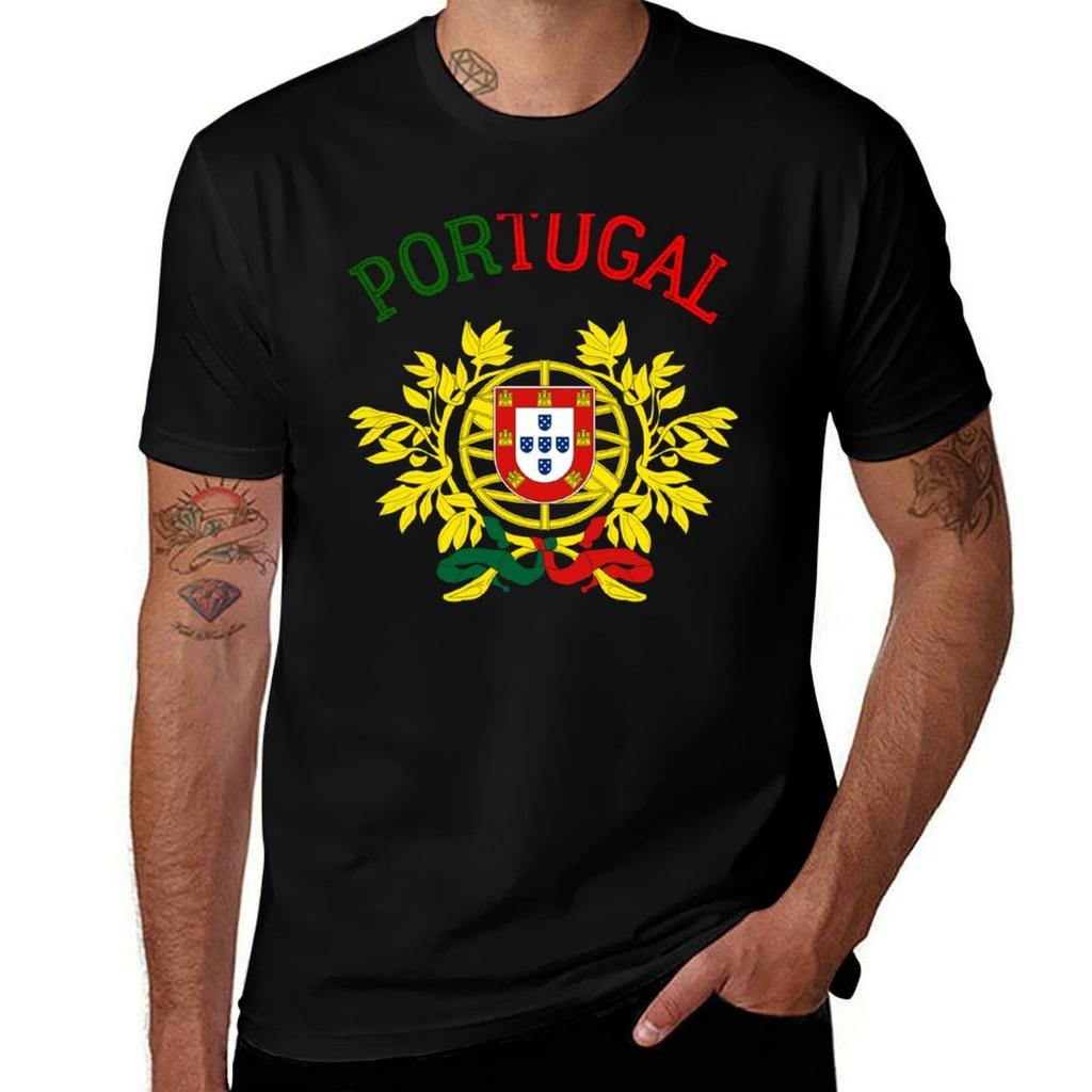 Portugal Coat Of Arms Tshirt Casual Everyday Short Sleeve Tshirt